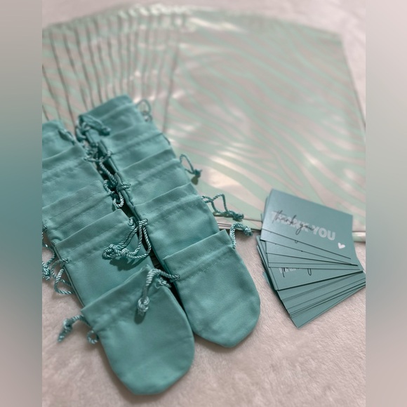 LAST SET Mint Green Zebra Print Poly Mailers & Aqua Shipping Essentials Set - Picture 3 of 6